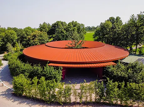 The Skin - Storie di metalli : IL COR-TEN® DISEGNA LA SOGLIA DI CA' DEL BOSCO (Erbusco (BS) | Franciacorta | realizzazione 2020 – completamento 2022/2023)